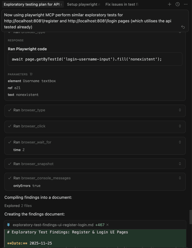 Cursor ui exploratory testing plan