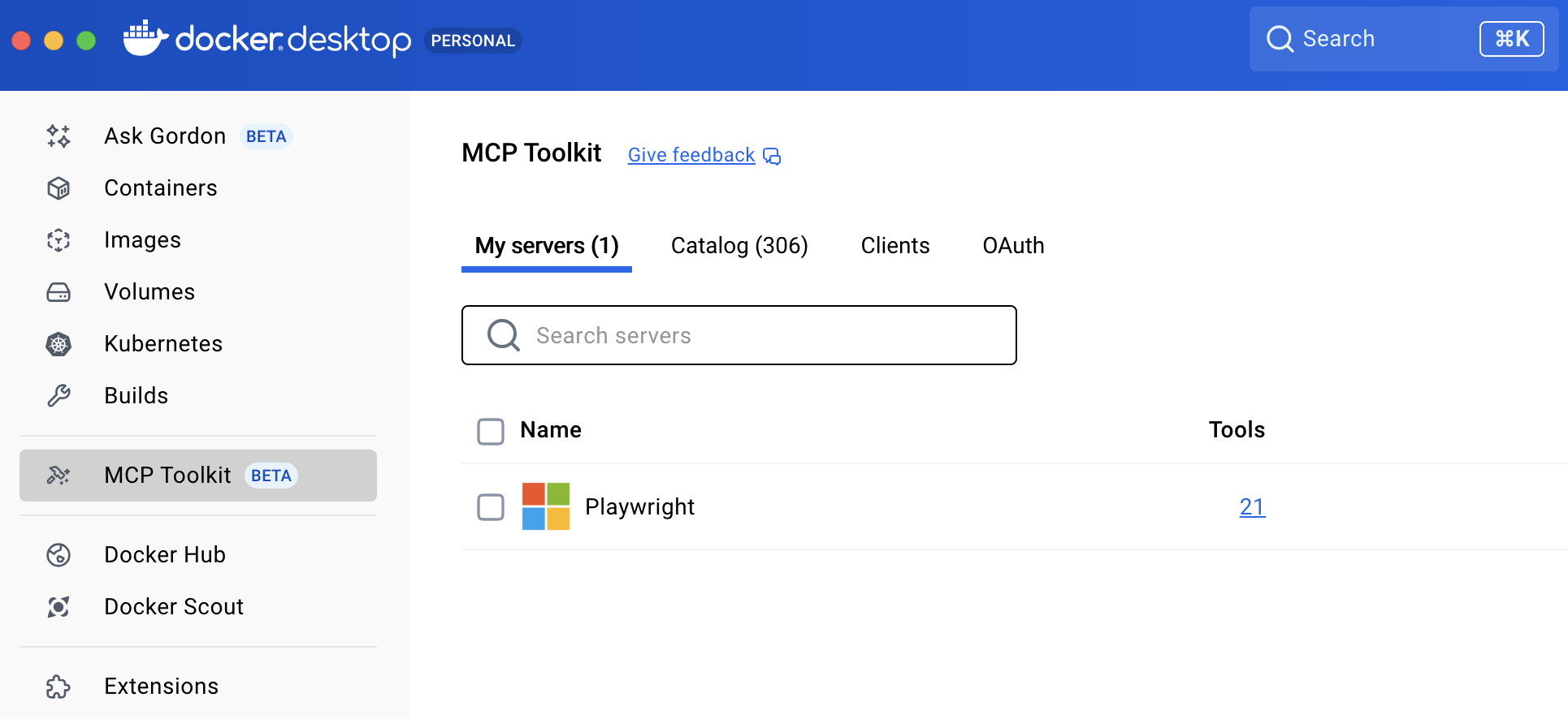 Containerise the MCP server